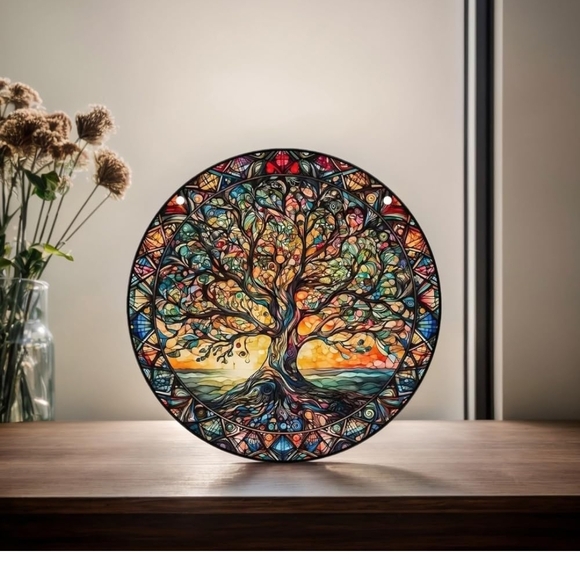 Colorful Tree of Life Wall Art-made Of Acrylic - Picture 4 of 5